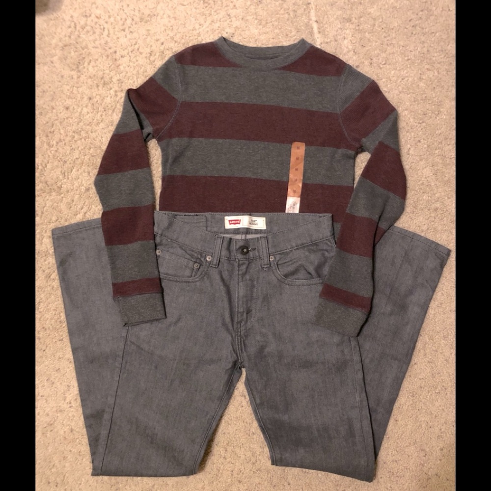 🌟Nearly New Levi’s 510 Charcoal Gray Jeans w/free shirt
